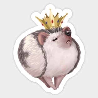 Cute Snooty Royal King or Queen Snob Hedgehog Sticker